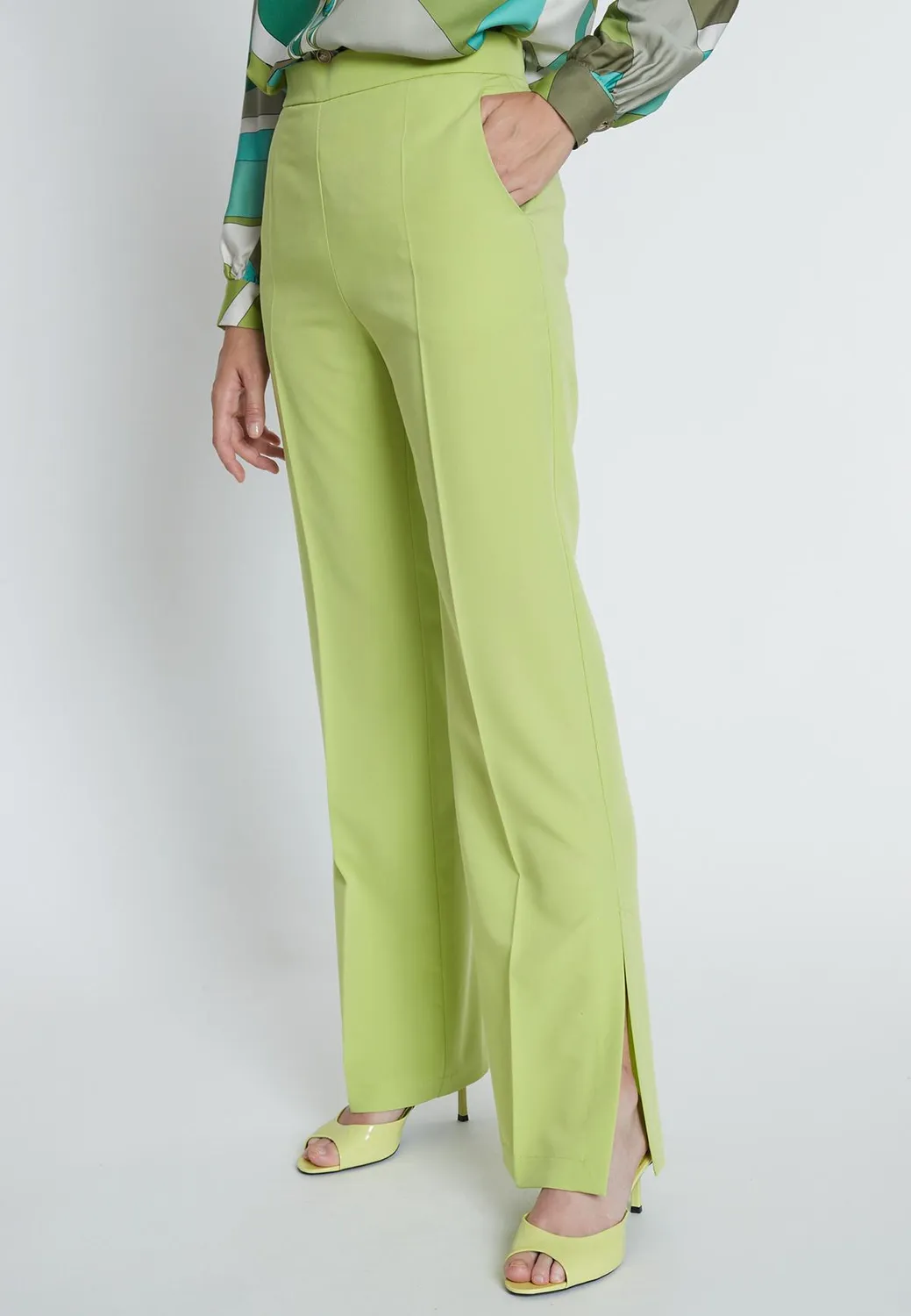 Ana Alcazar Ribora pantaloni estivi verde lime