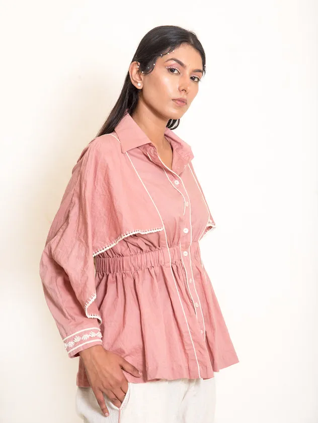 Our Dve Cuttle completo rosa cotone top pantaloni