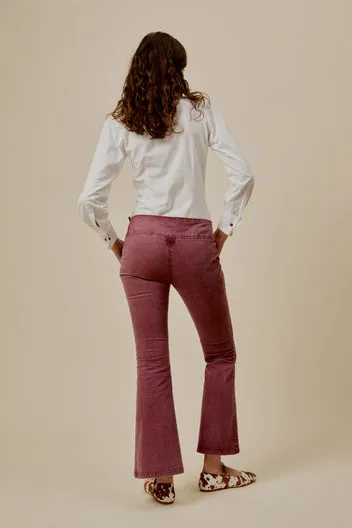 Dahlia Bomba pantaloni marrone vita bassa bootcut