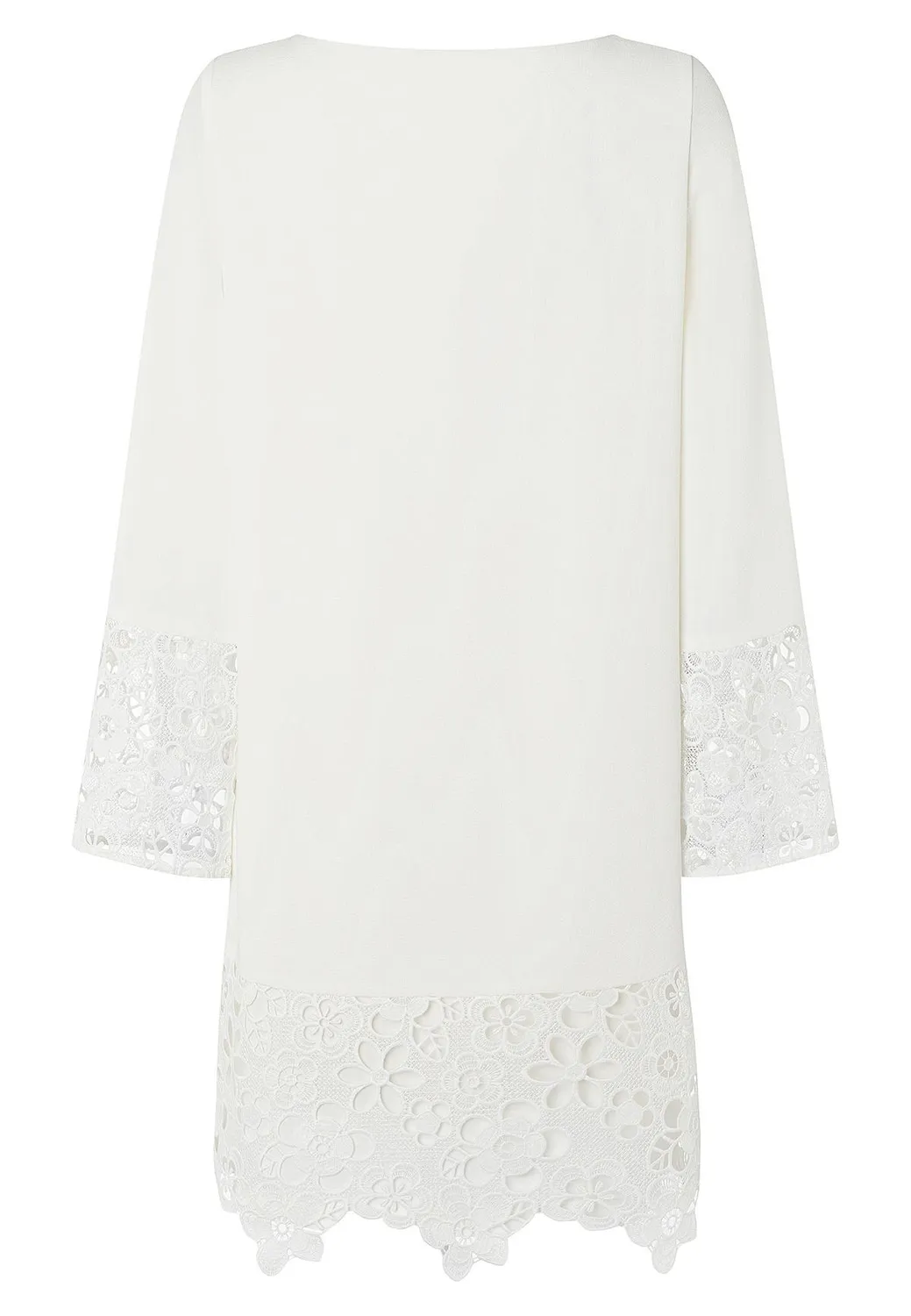 Ana Alcazar Ladya abito tunica bianco pizzo floreale