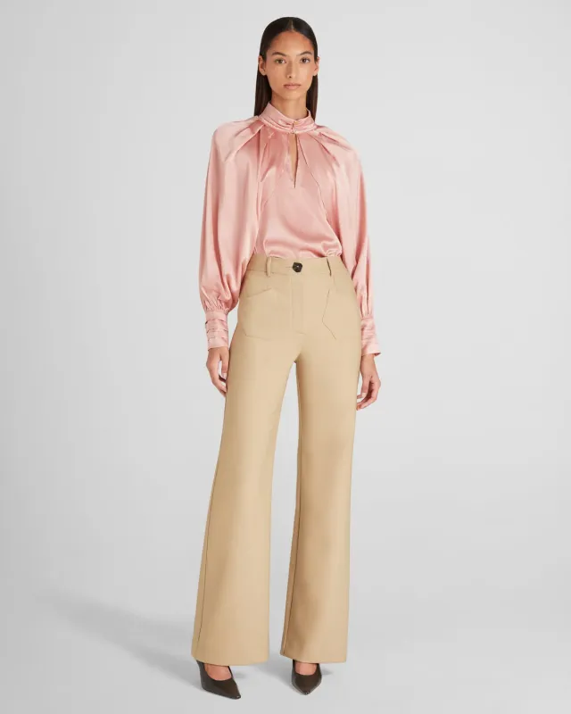 Violante Nessi Rossini blusa raso seta rosa