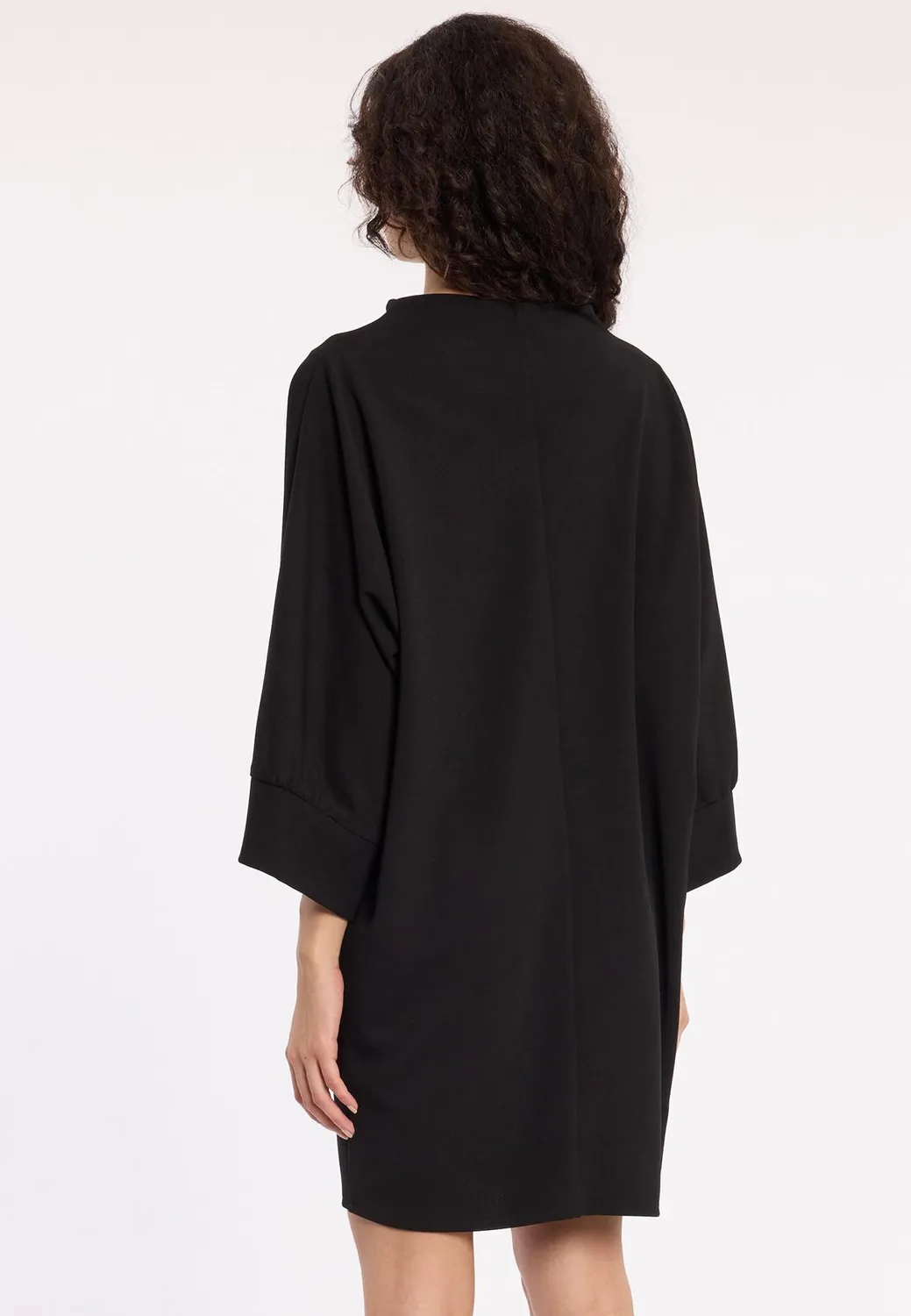 Ana Alcazar Adwa abito oversize nero tasche oro