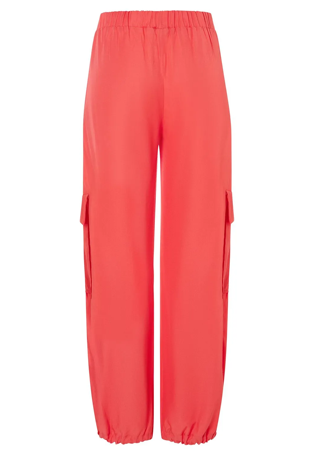 Ana Alcazar Zapasa pantaloni cargo corallo vita elasticizzata