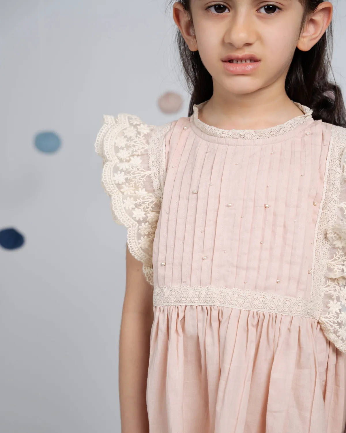 Our Dve Rosie Dress vestito bambina rosa cotone 5-6 anni