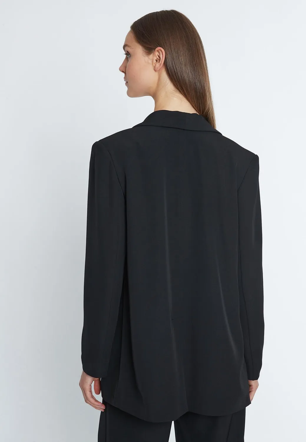 Ana Alcazar Ramia blazer nero estivo viscosa