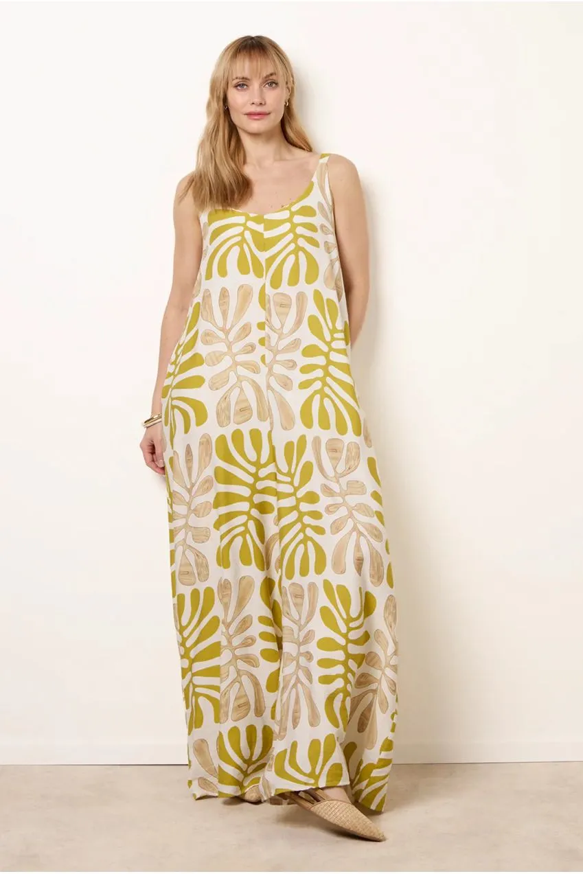 Blue Vanilla tuta casual verde fantasia viscosa M/L