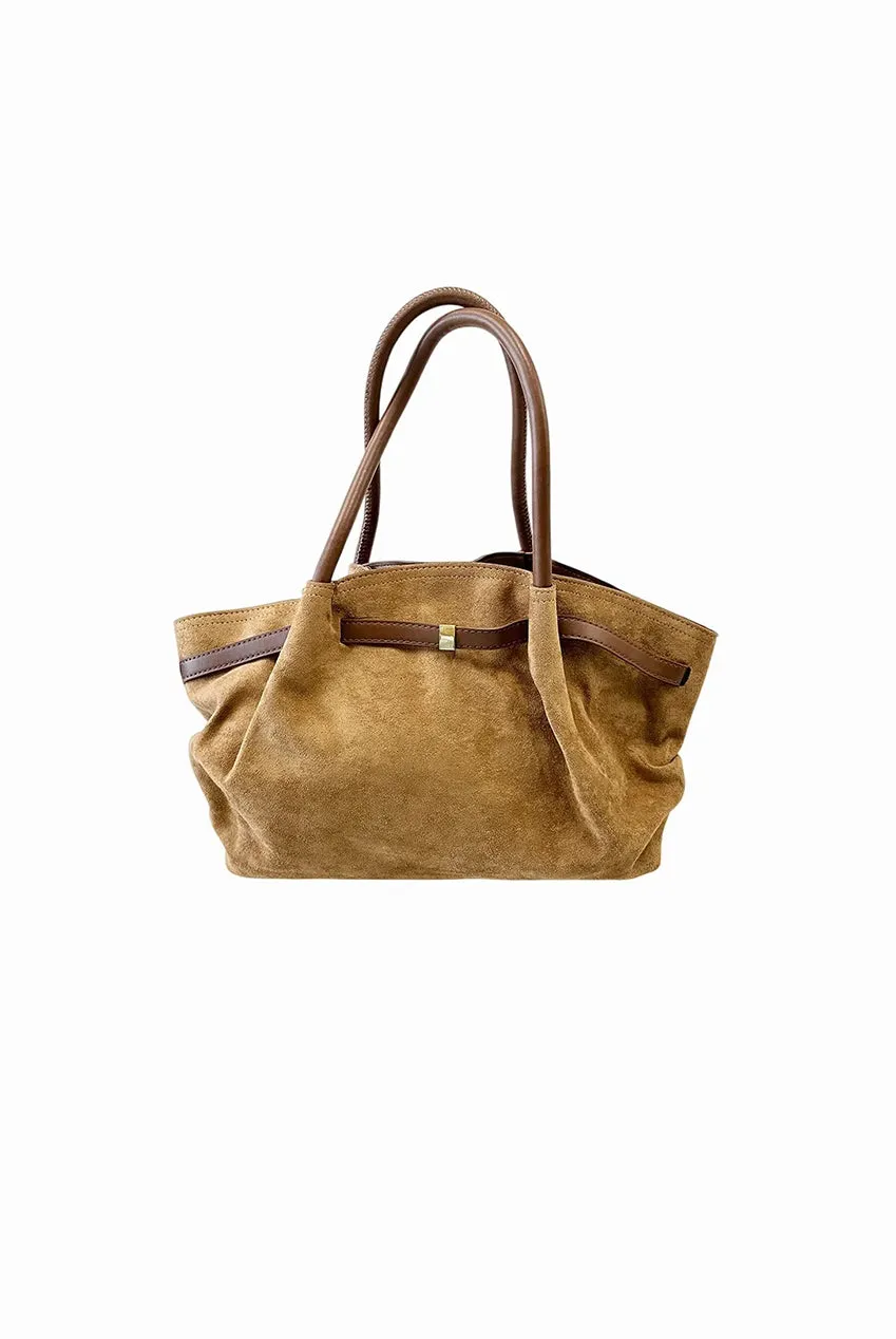 SVNX Vintage Soft borsa spalla marrone scamosciata