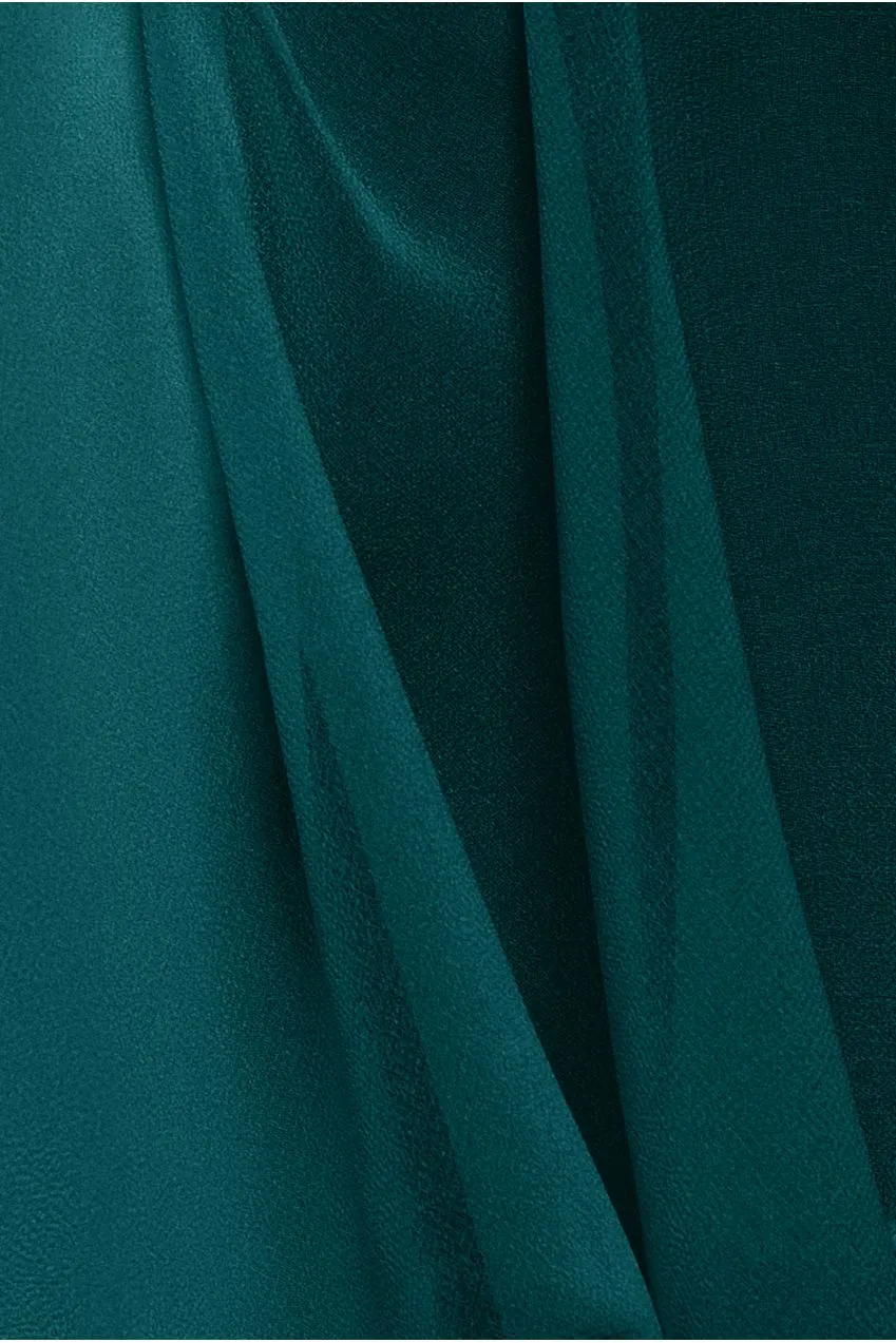 Goddiva Flutter Sleeve abito mini verde incrocio