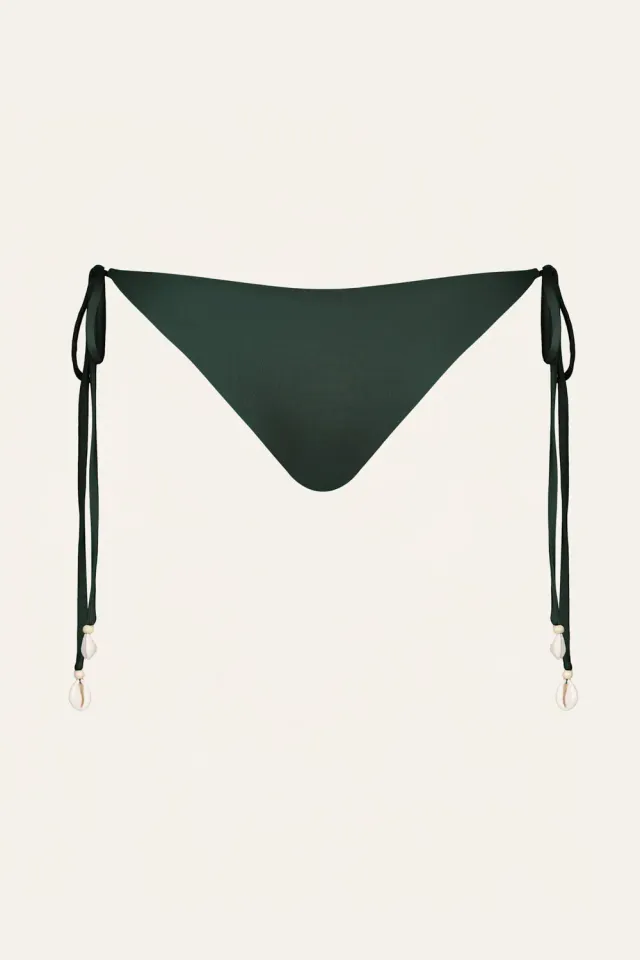 Johanna Ortiz Sagrado slip bikini verde lacci