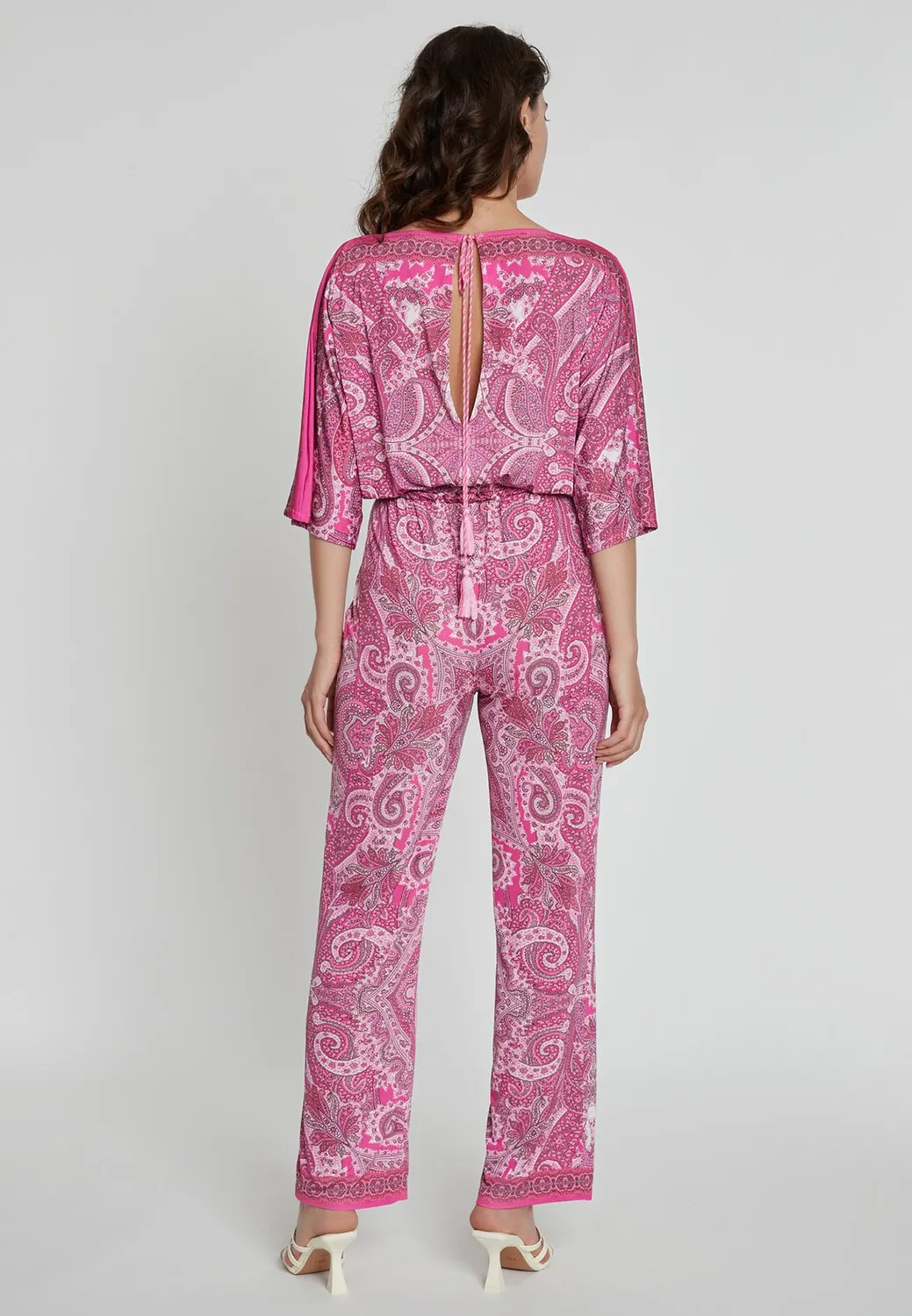 Ana Alcazar Kimone tuta paisley rosa bacca