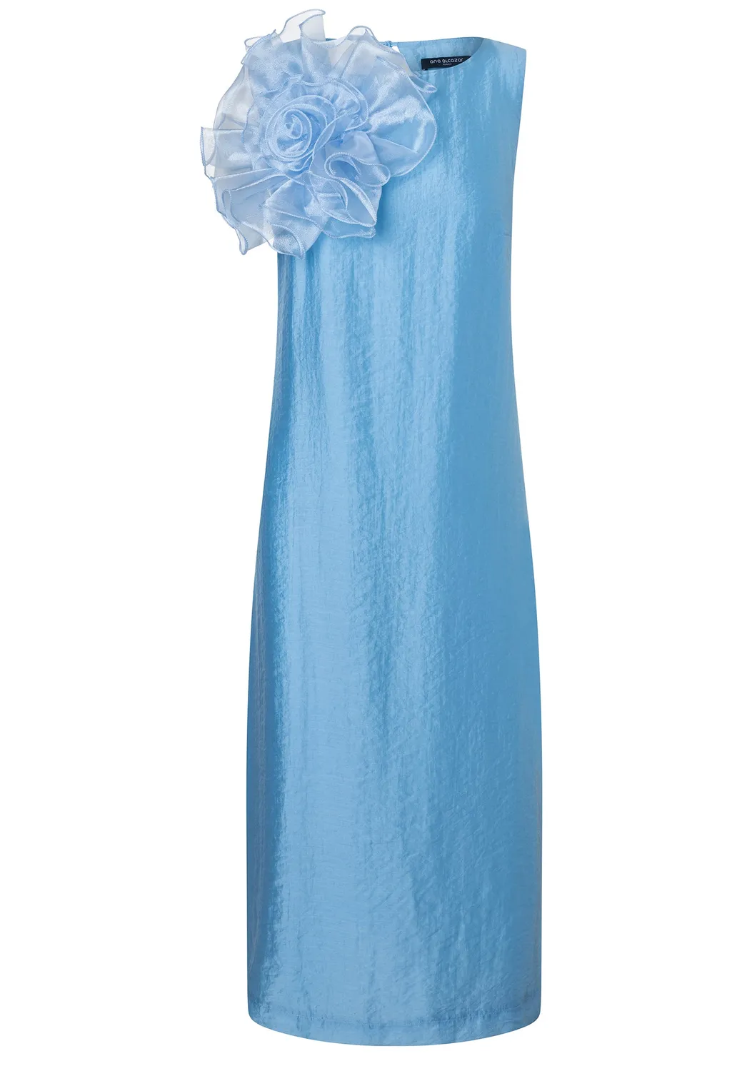Ana Alcazar Davia abito midi azzurro lyocell