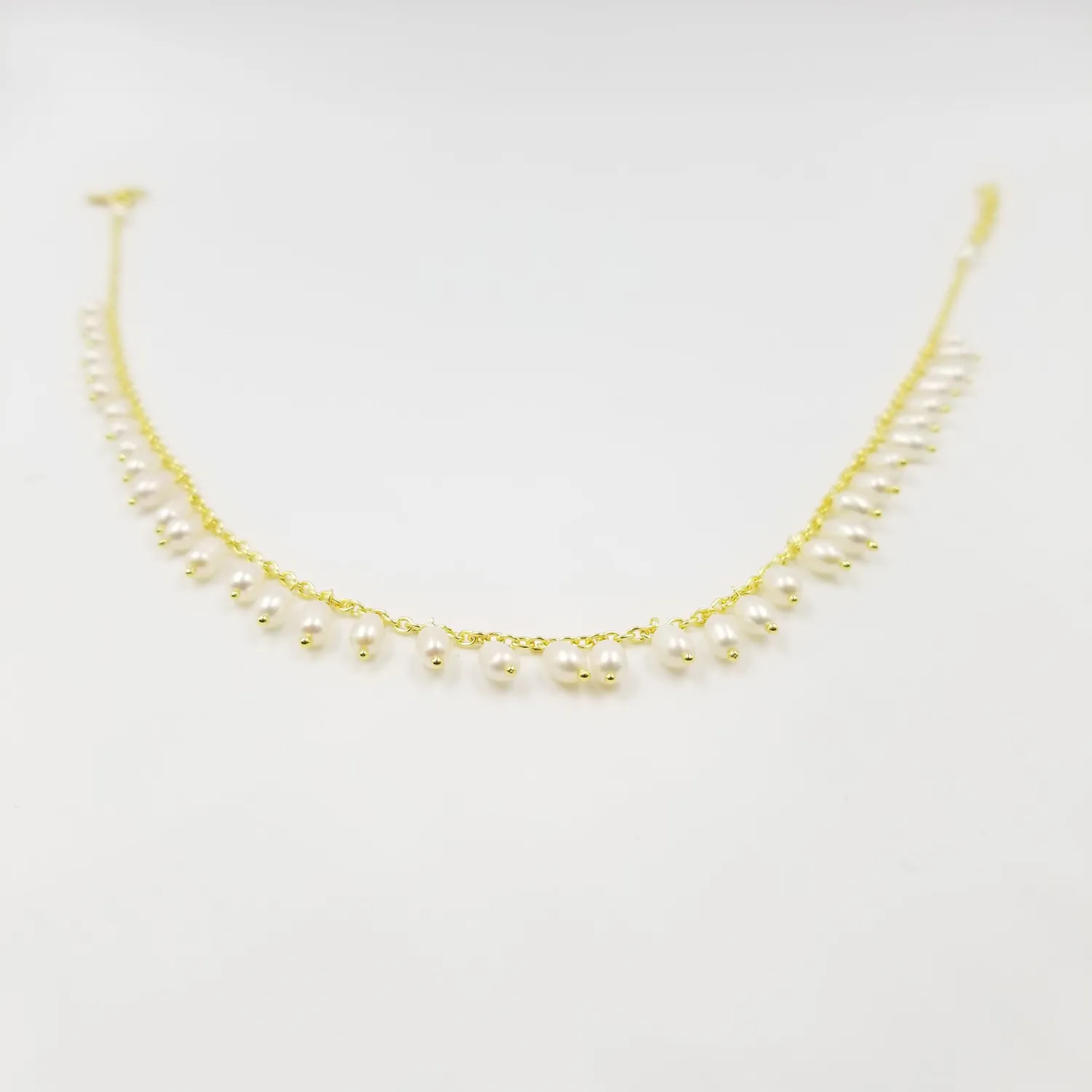 Our Dve Rise collana perle in argento dorato