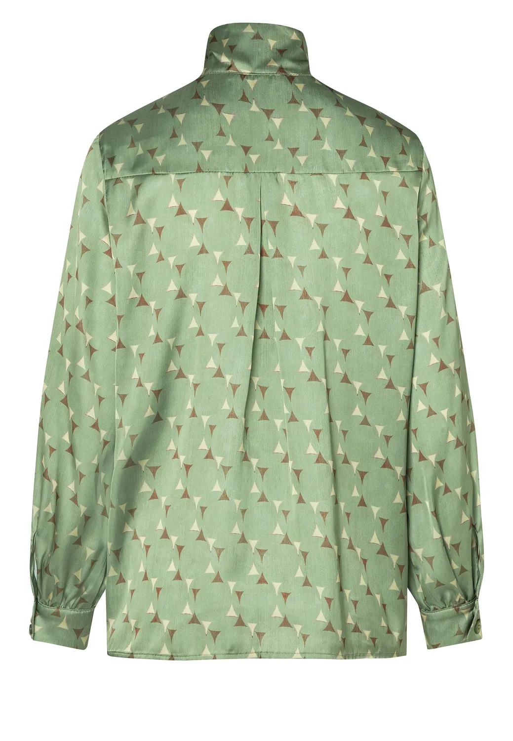 Ana Alcazar Elibey camicia raso menta fiocco