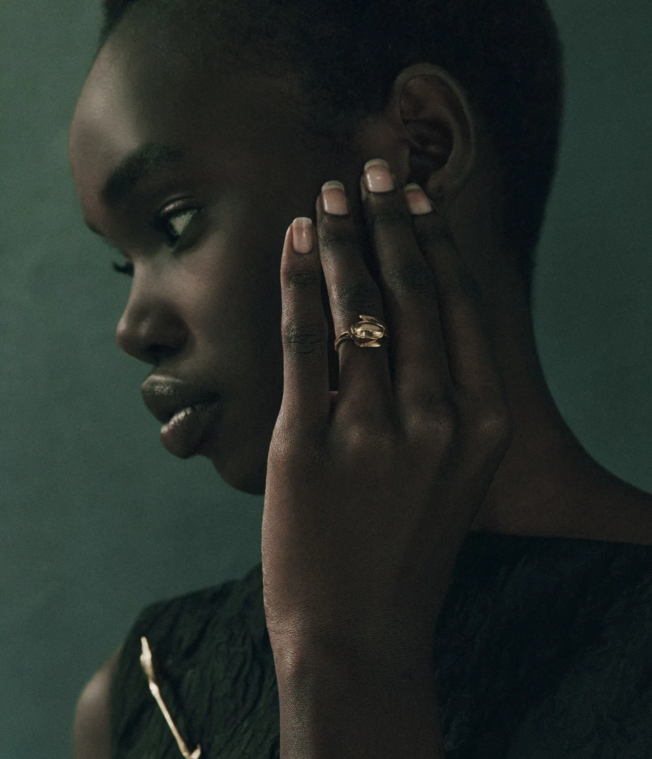 Erdem Bloom Ring anello oro bocciolo regolabile