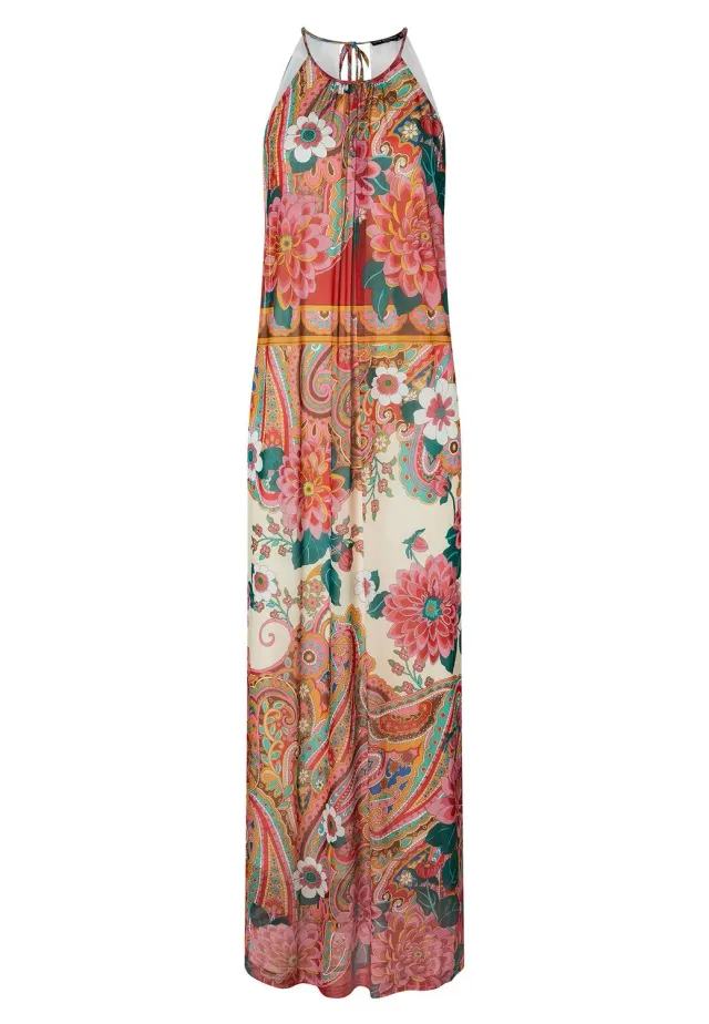 Ana Alcazar Kemoni abito lungo halterneck paisley