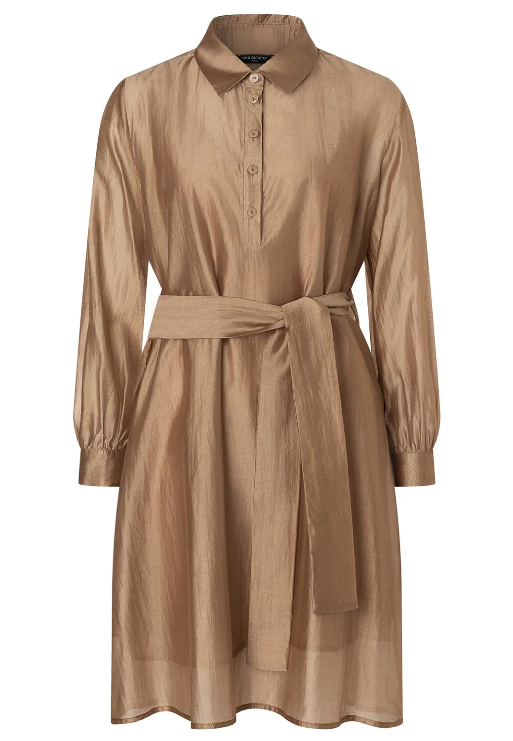 Ana Alcazar Dazah abito camicia cappuccino lyocell