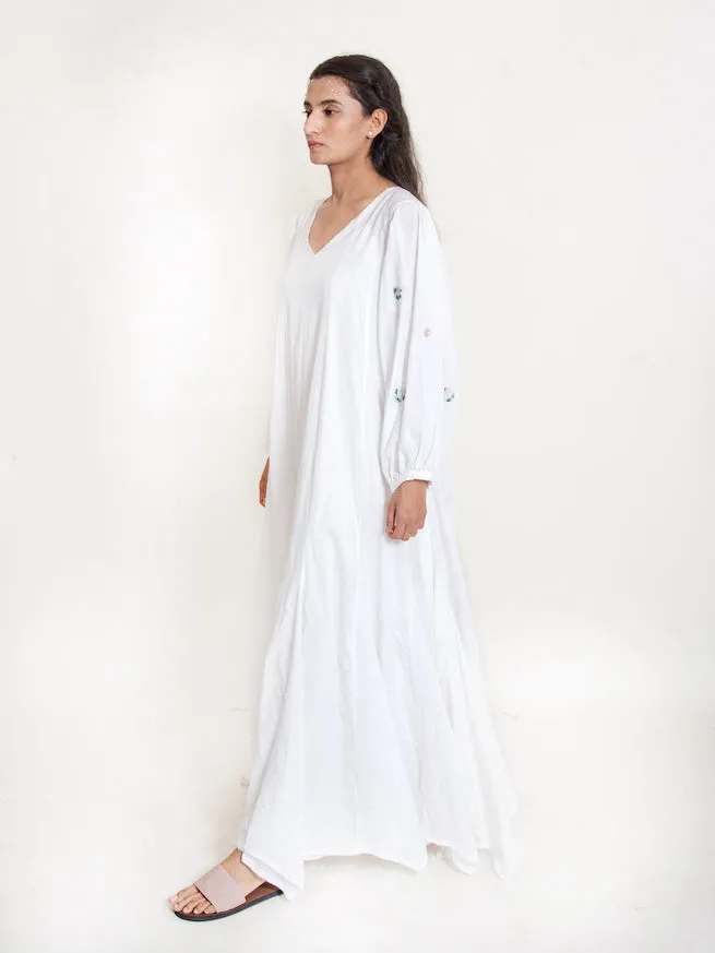 Our Dve Seeho abito maxi bianco cotone ricamato