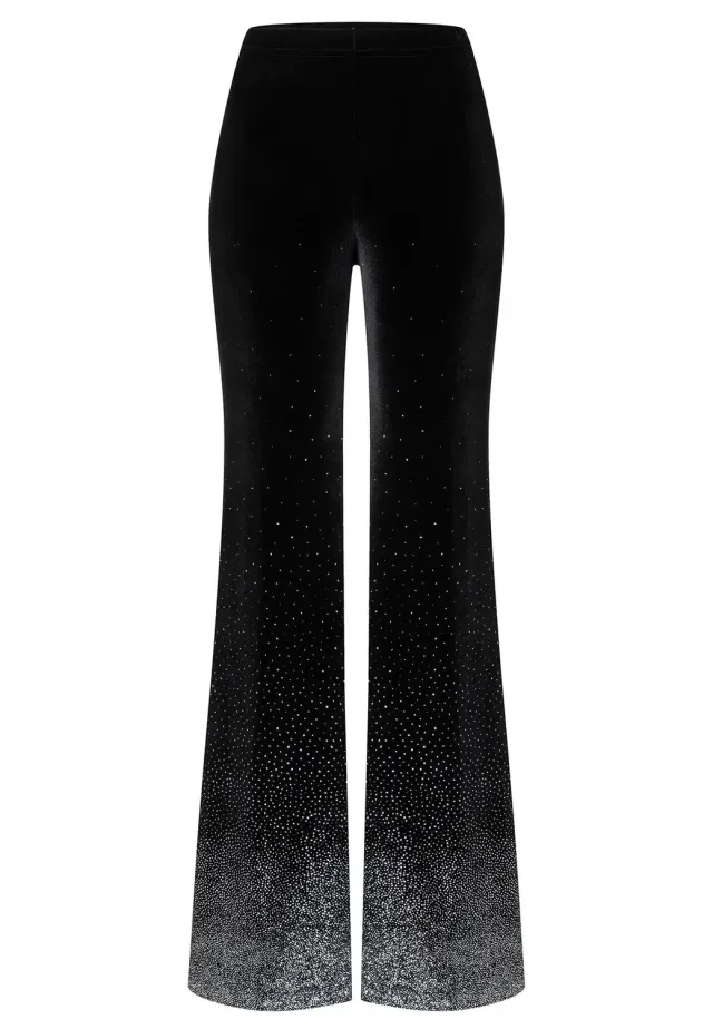 Ana Alcazar Tahila pantaloni velluto svasati glitter