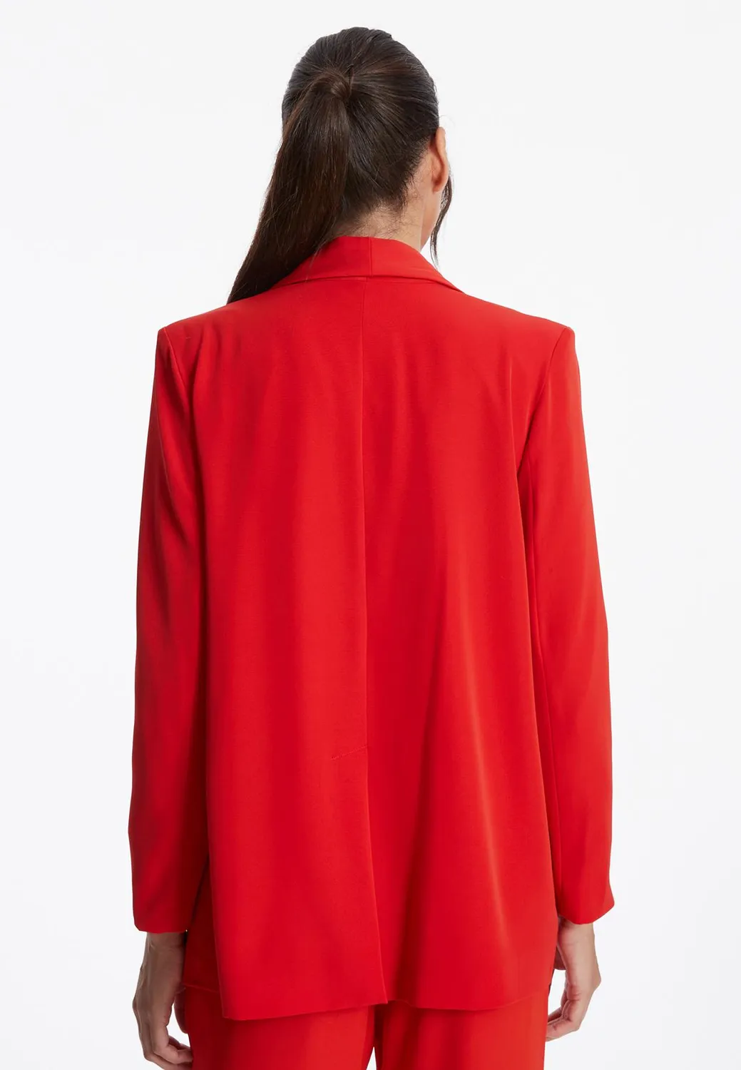 Ana Alcazar Zafa blazer rosso revers lunghi oversize