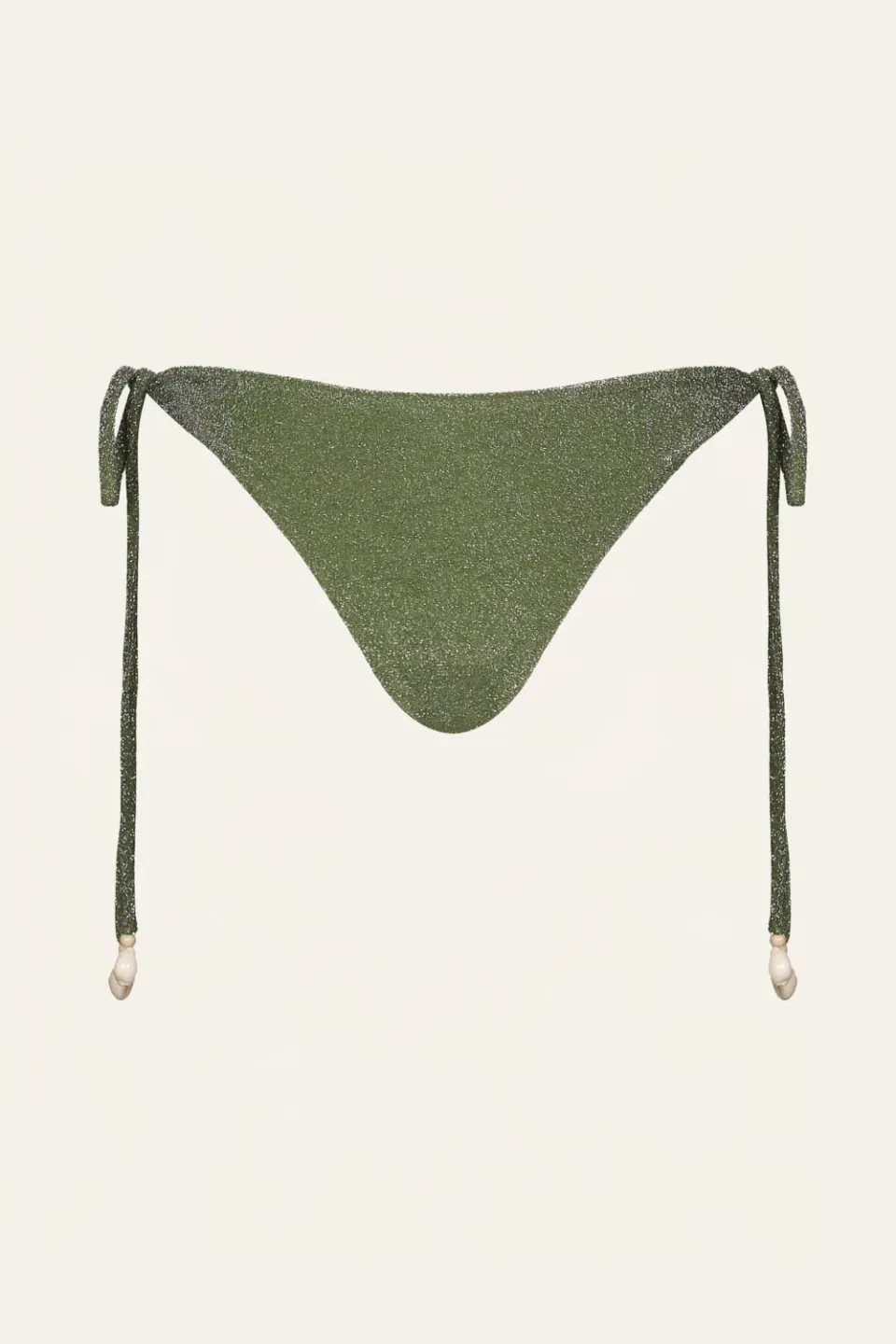 Johanna Ortiz Sagrado slip bikini lacci verde lurex
