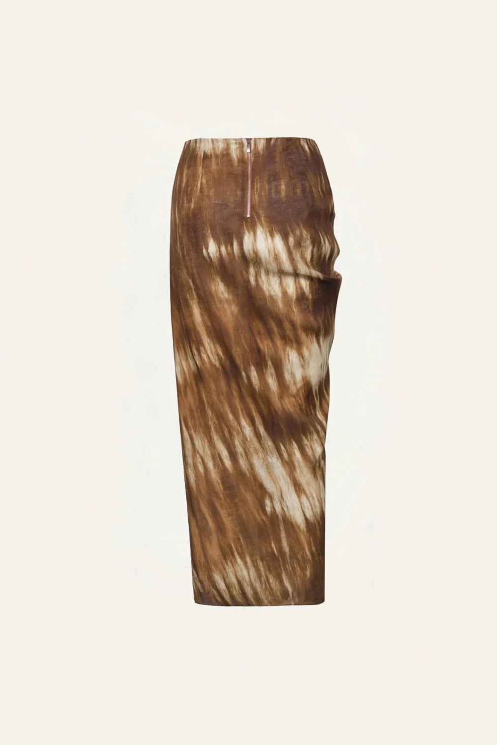 Johanna Ortiz Expedition gonna lino marrone midi
