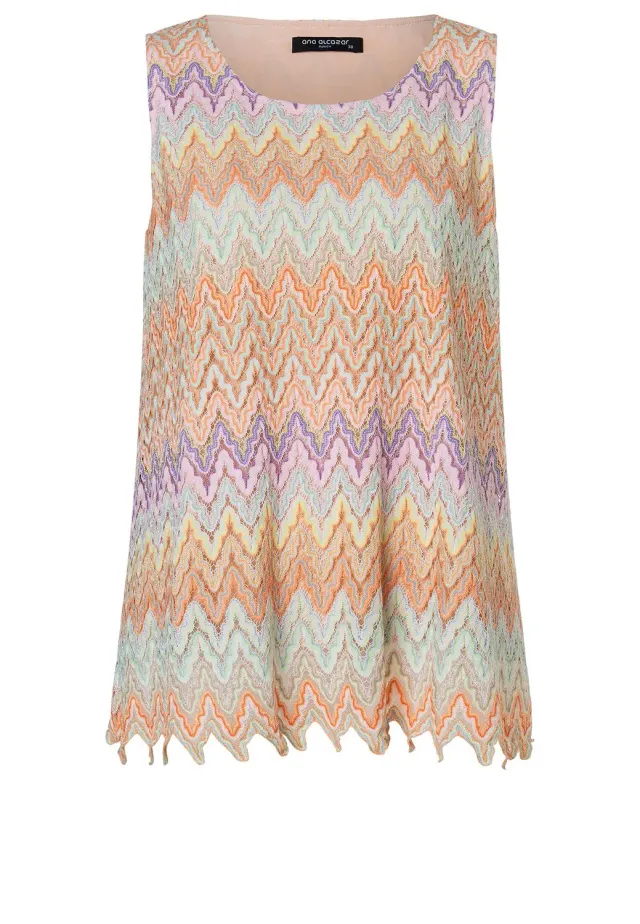 Ana Alcazar Zecina top in maglia zigzag