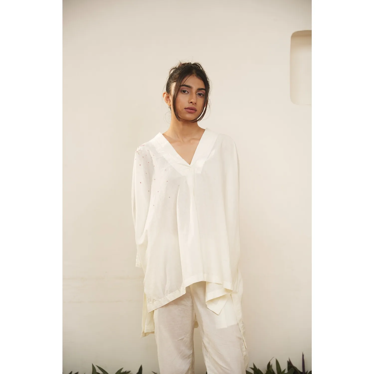 Our Dve Capsule 20 camicia beige cotone