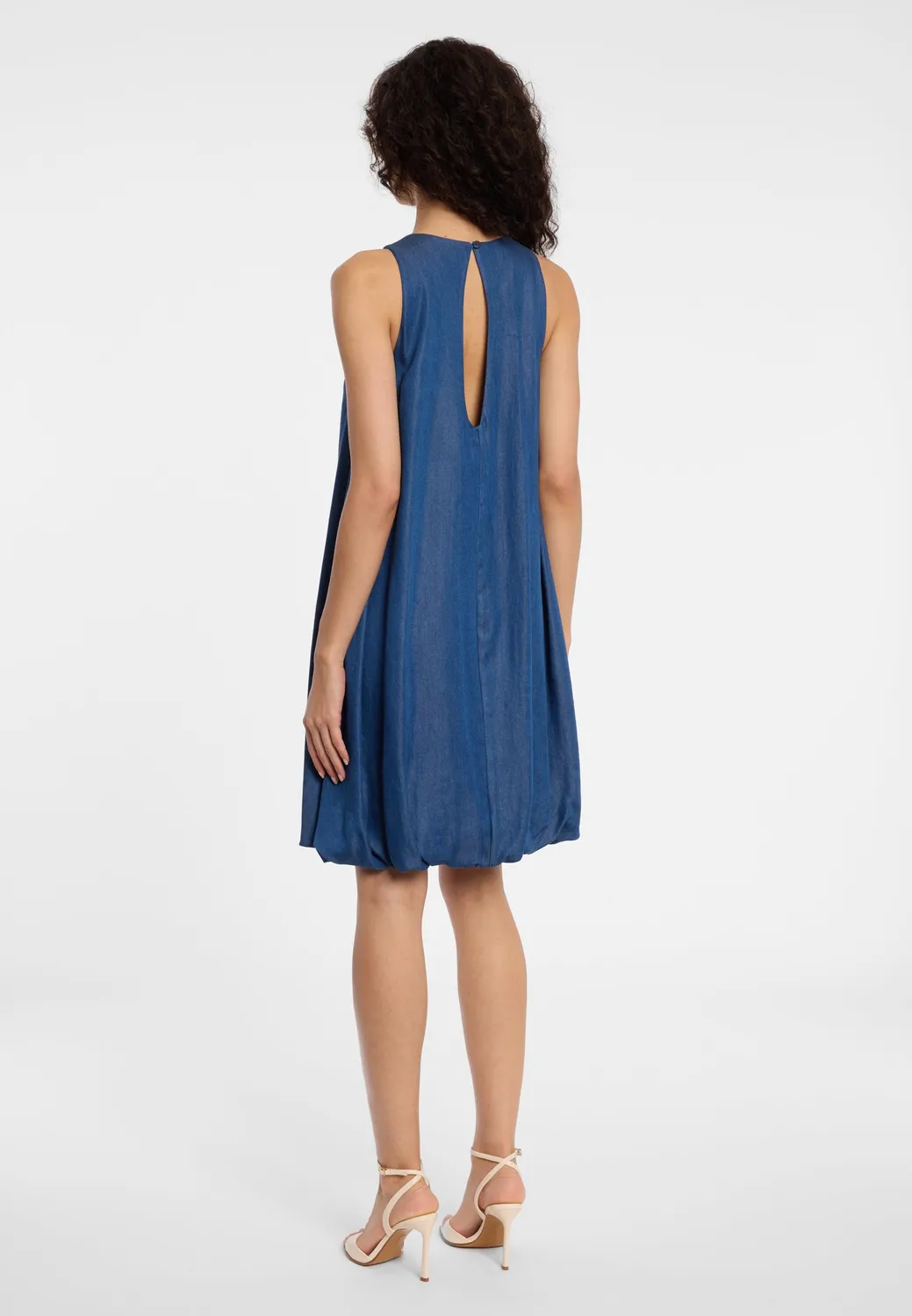 Ana Alcazar Darin abito denim palloncino blu scuro