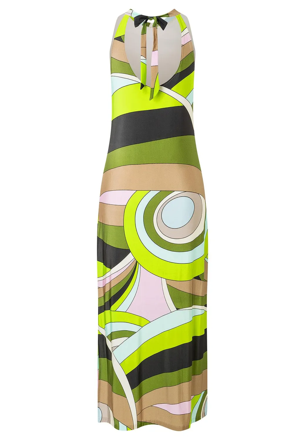 Ana Alcazar Pirtea abito maxi neckholder fantasia