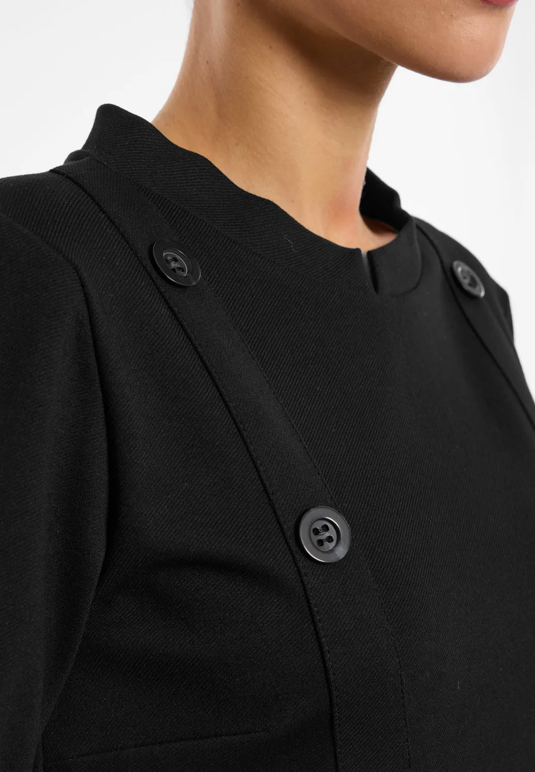 Ana Alcazar Ellisy top marinaro nero bottoni