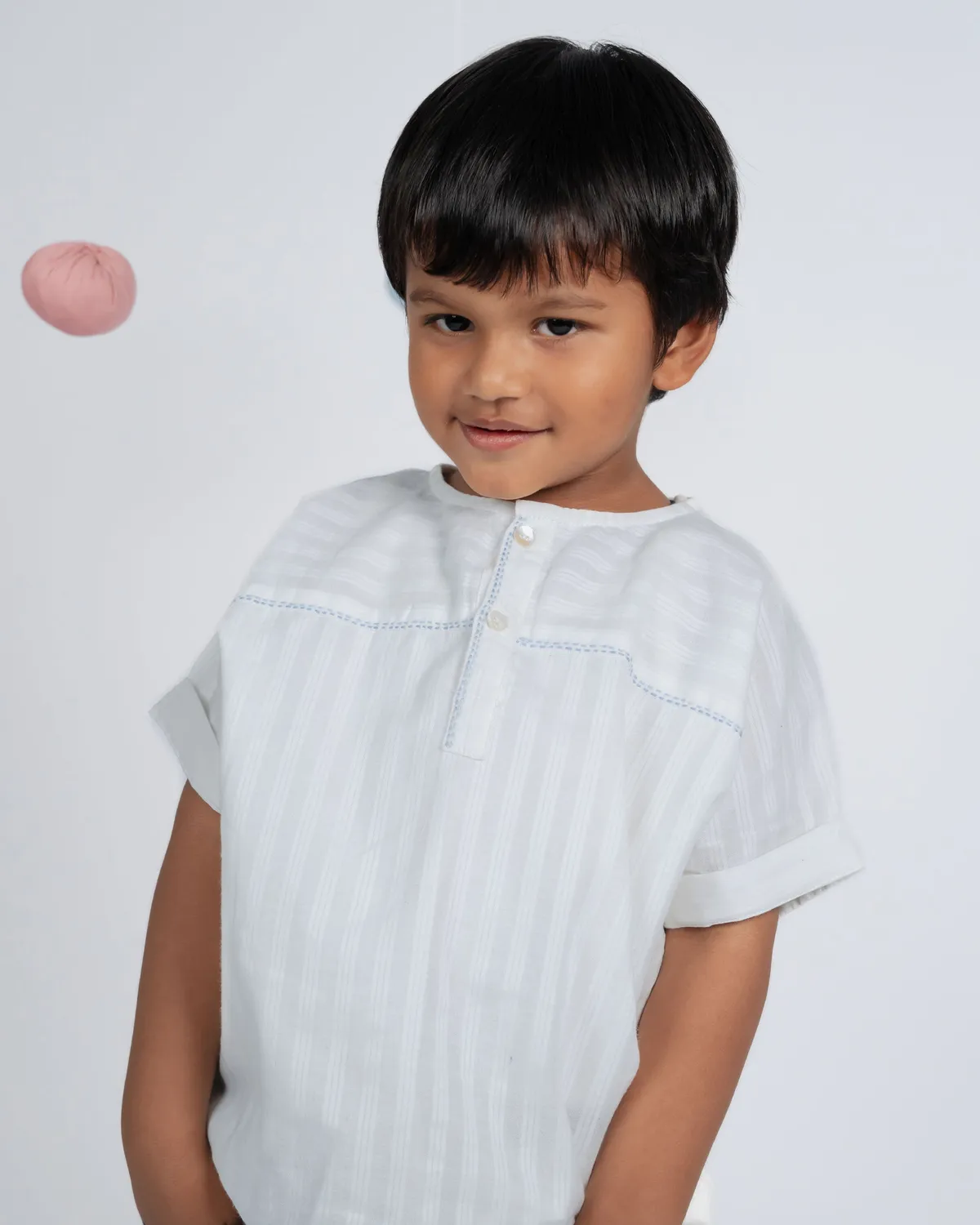 Our Dve Mini Elite completo bimbo cotone bianco teal blu