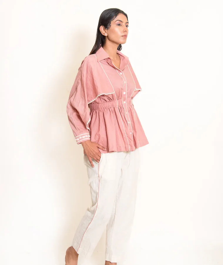 Our Dve Cuttle completo rosa cotone top pantaloni