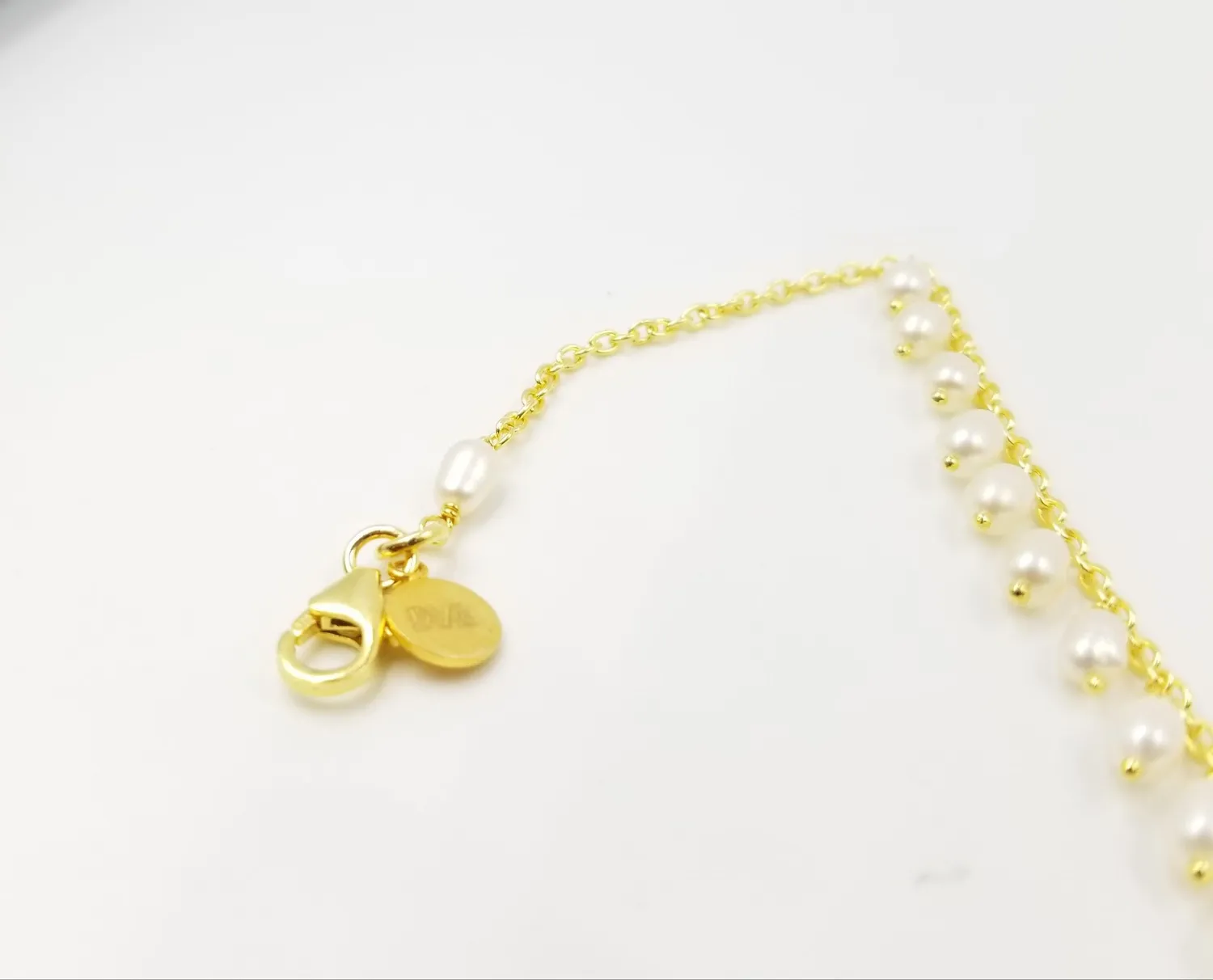 Our Dve Rise collana perle in argento dorato