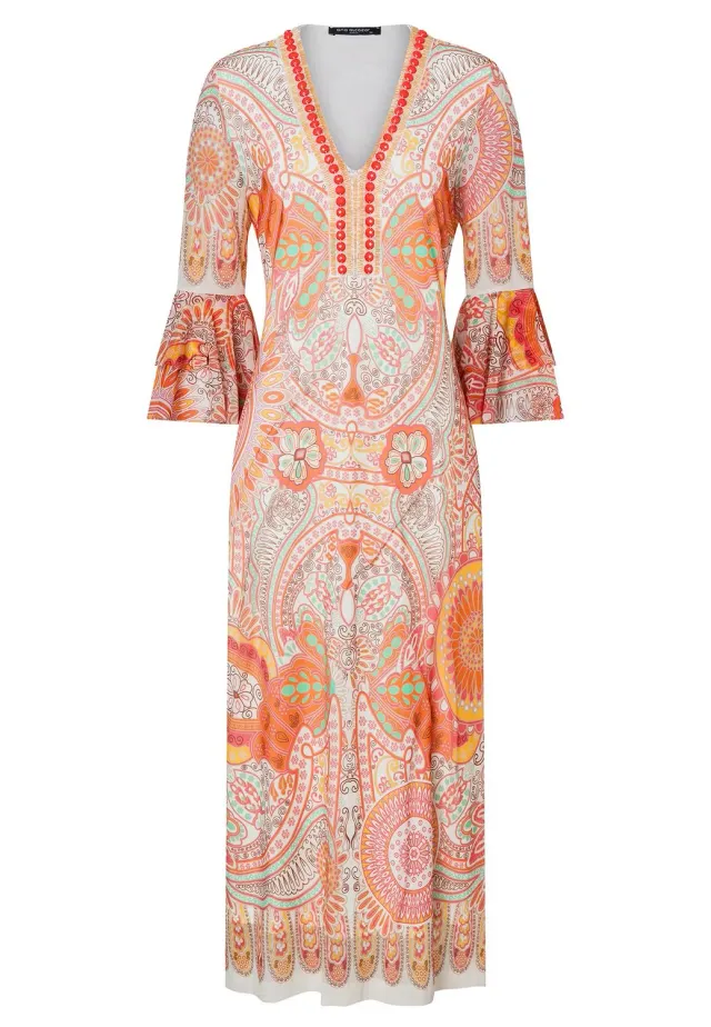 Ana Alcazar Welona abito caftano maxi paisley