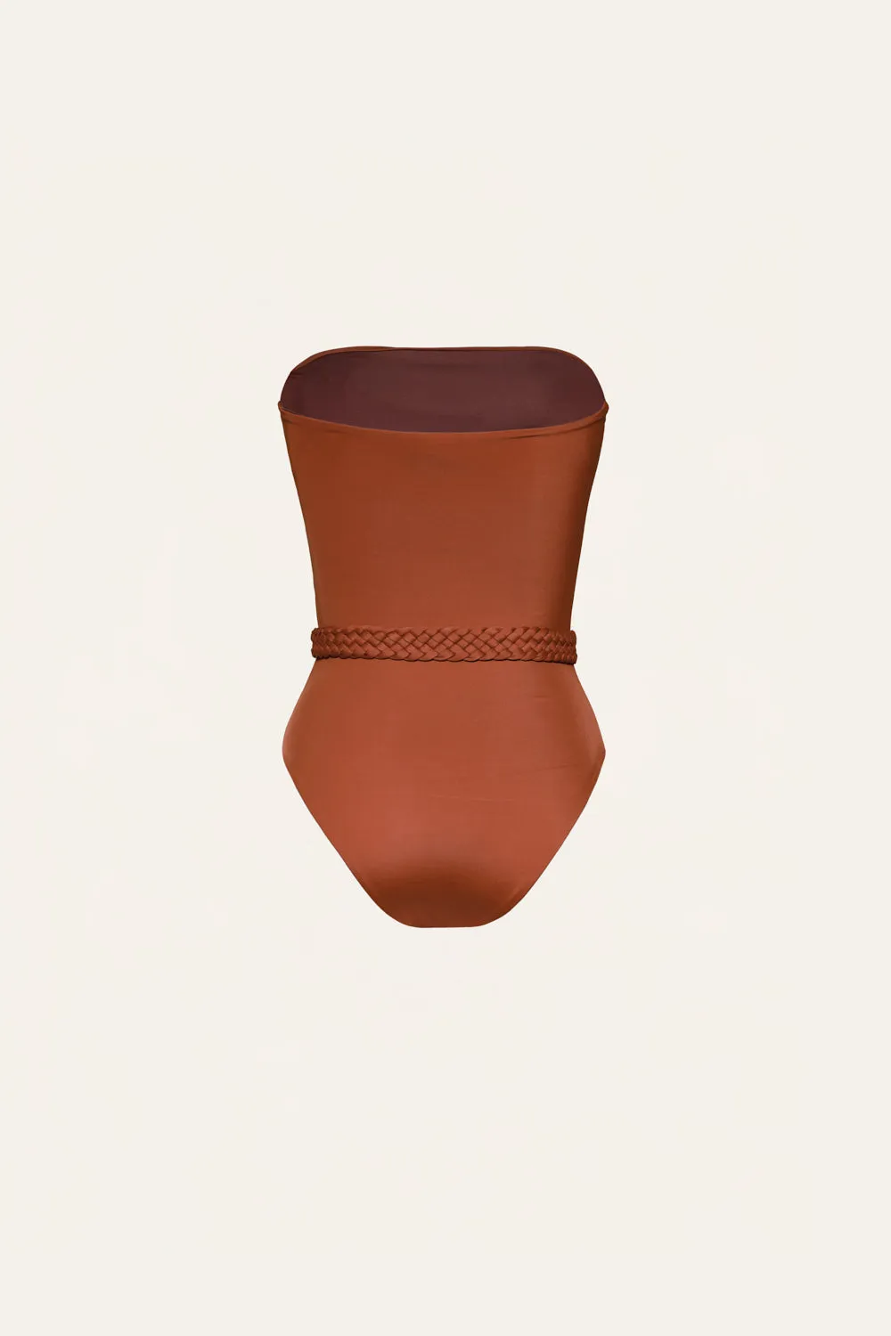 Johanna Ortiz The Classic costume intero marsala cintura conchiglie