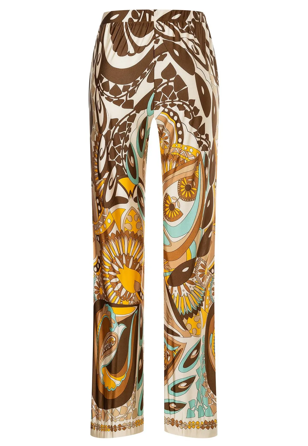 Ana Alcazar Pikila pantaloni jersey stampa marrone