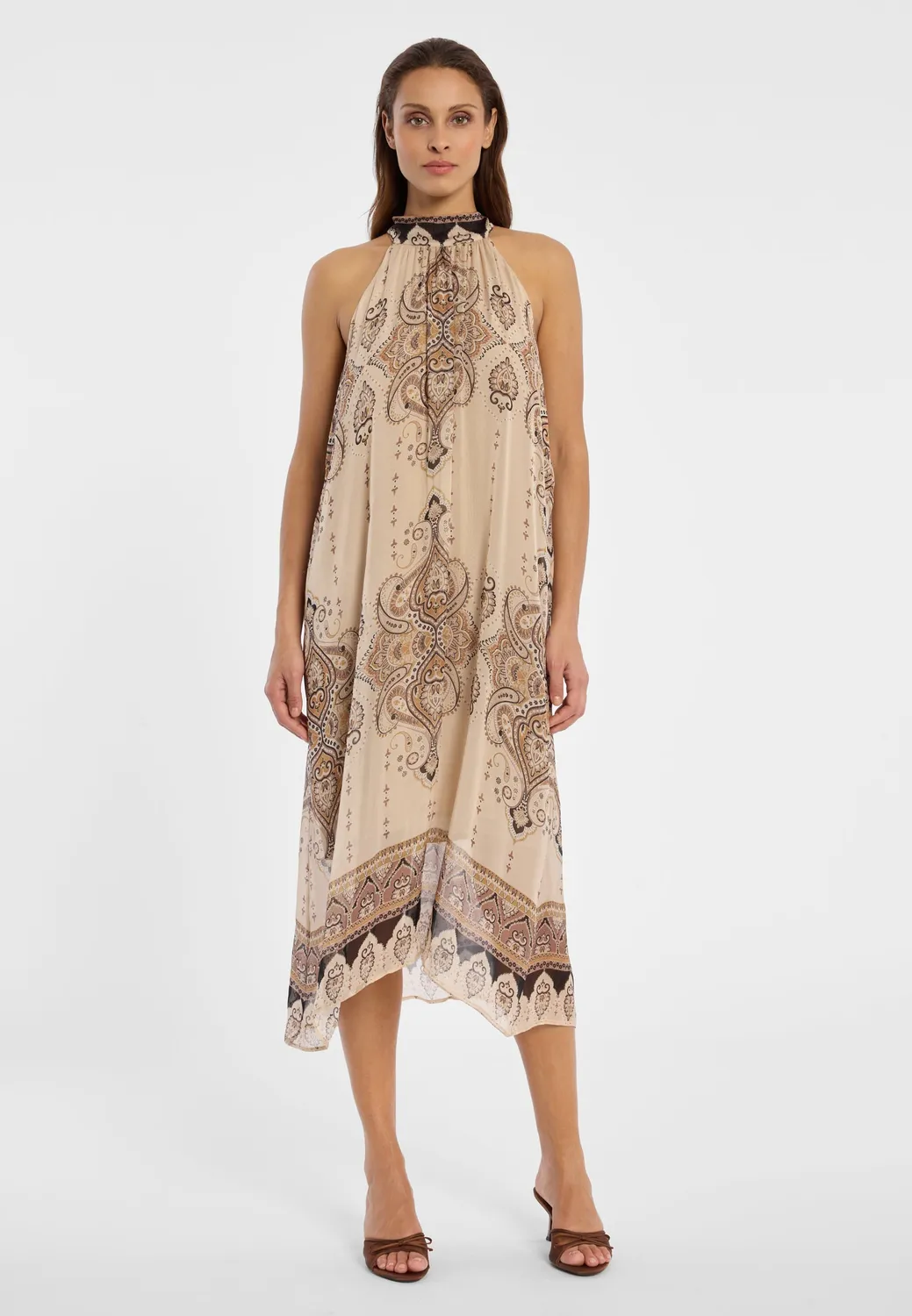 Ana Alcazar Deani abito midi fantasia paisley
