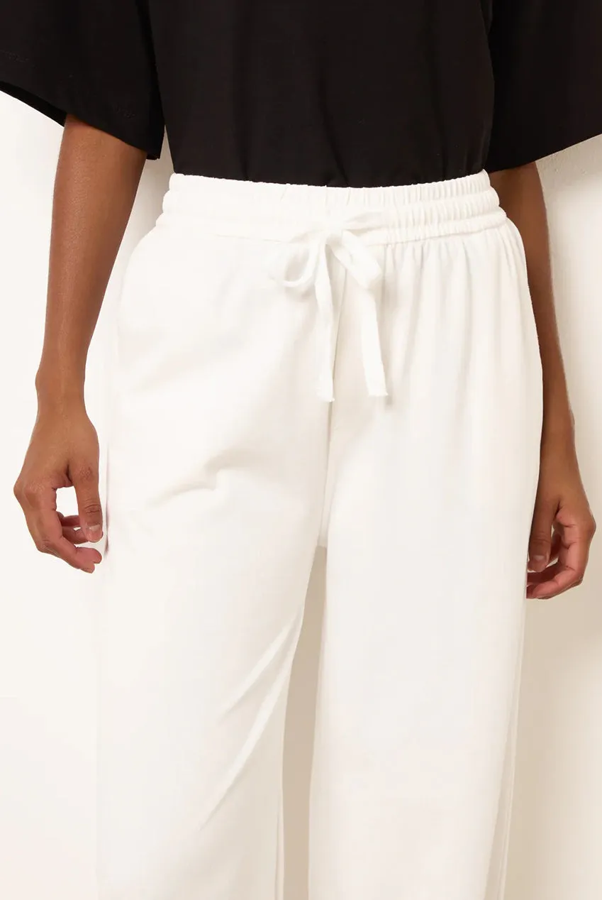 Blue Vanilla Elastic Waist pantaloni donna bianchi flare