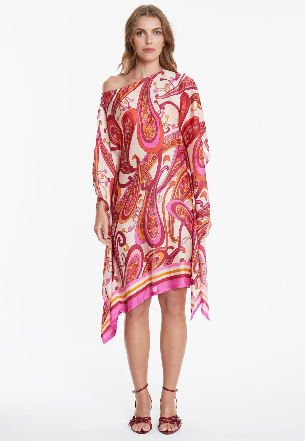 Ana Alcazar Wegas abito caftano chiffon fantasia