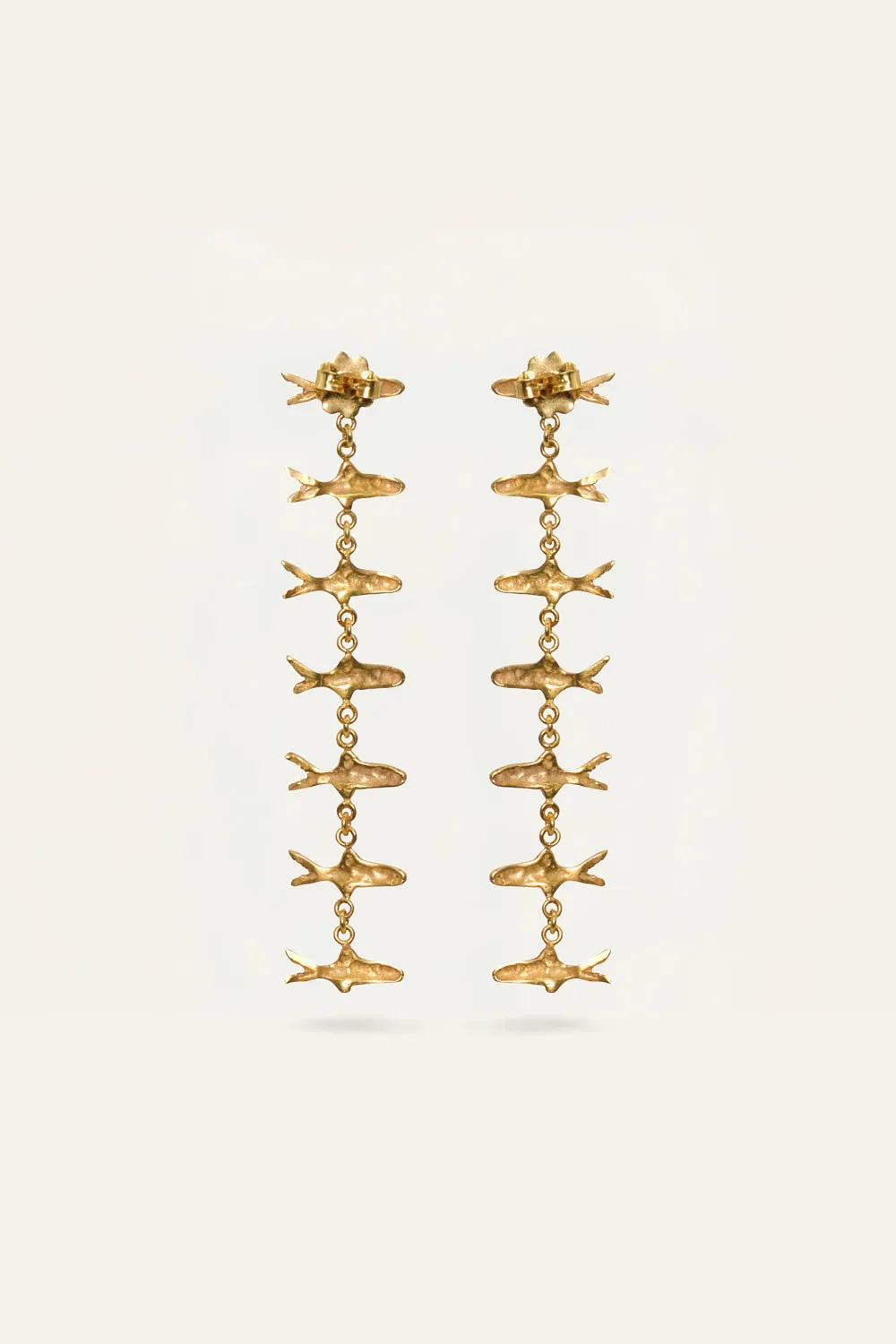 Johanna Ortiz Spirit Weaver orecchini oro lunghi argento