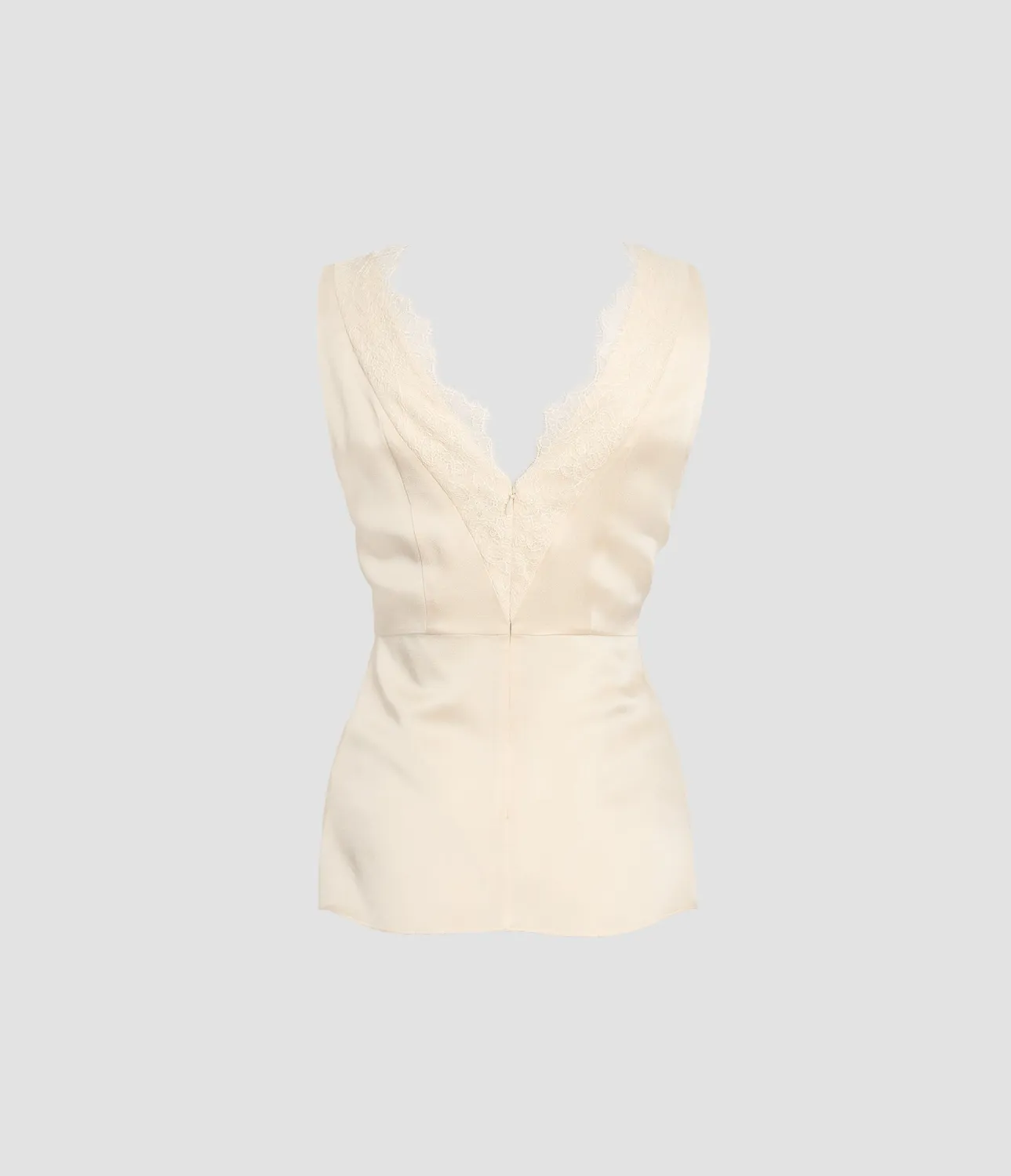 Erdem Satin Cady Sleeveless Top smanicato raso fluido