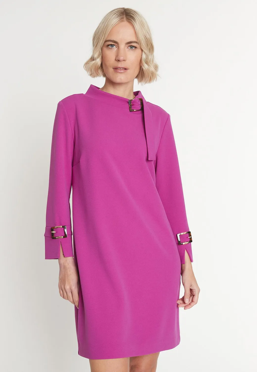 Ana Alcazar Mebia abito crepe viola anni 60