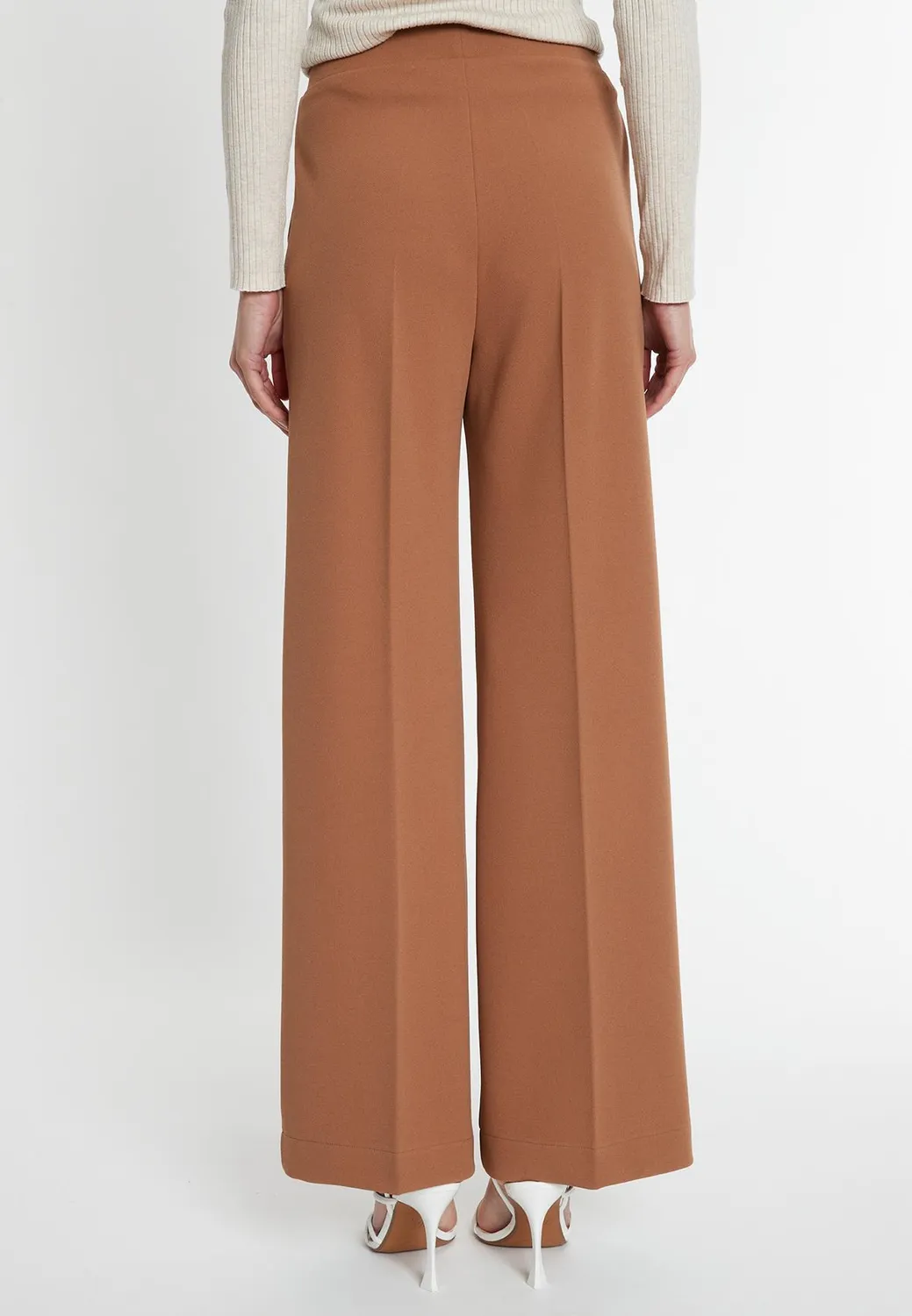 Ana Alcazar Silka pantaloni palazzo cappuccino