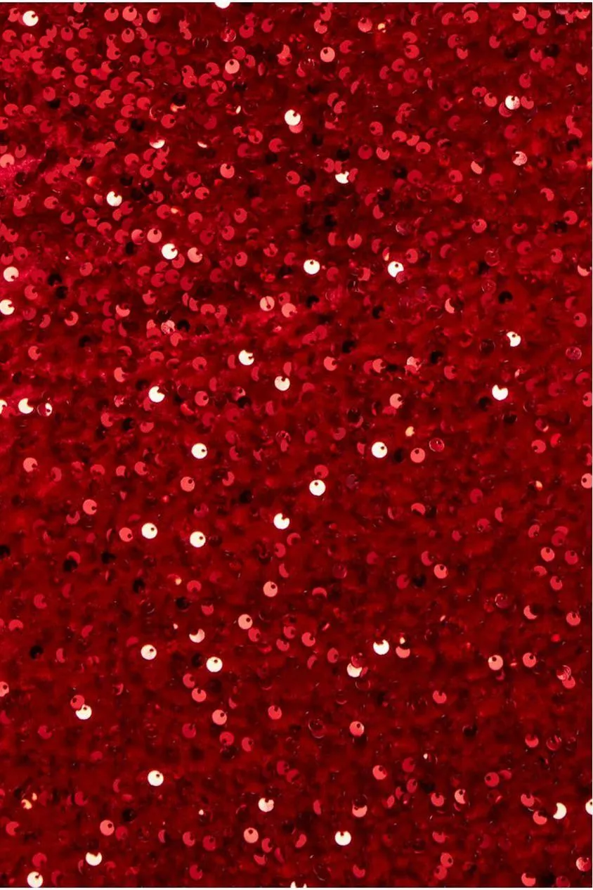 Goddiva Multi Sequin Velvet Bardot abito maxi rosso aderente