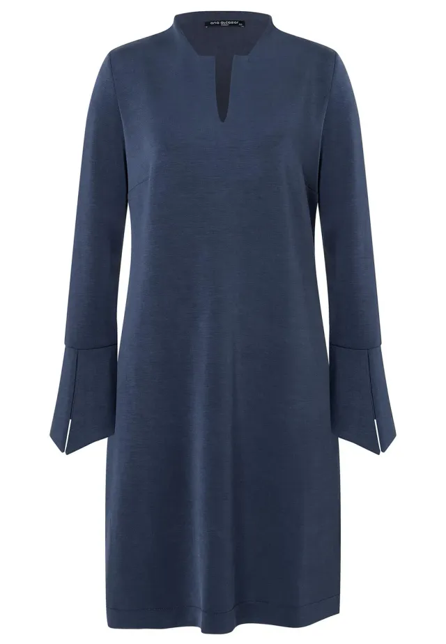 Ana Alcazar Sebori abito blu linea A ufficio