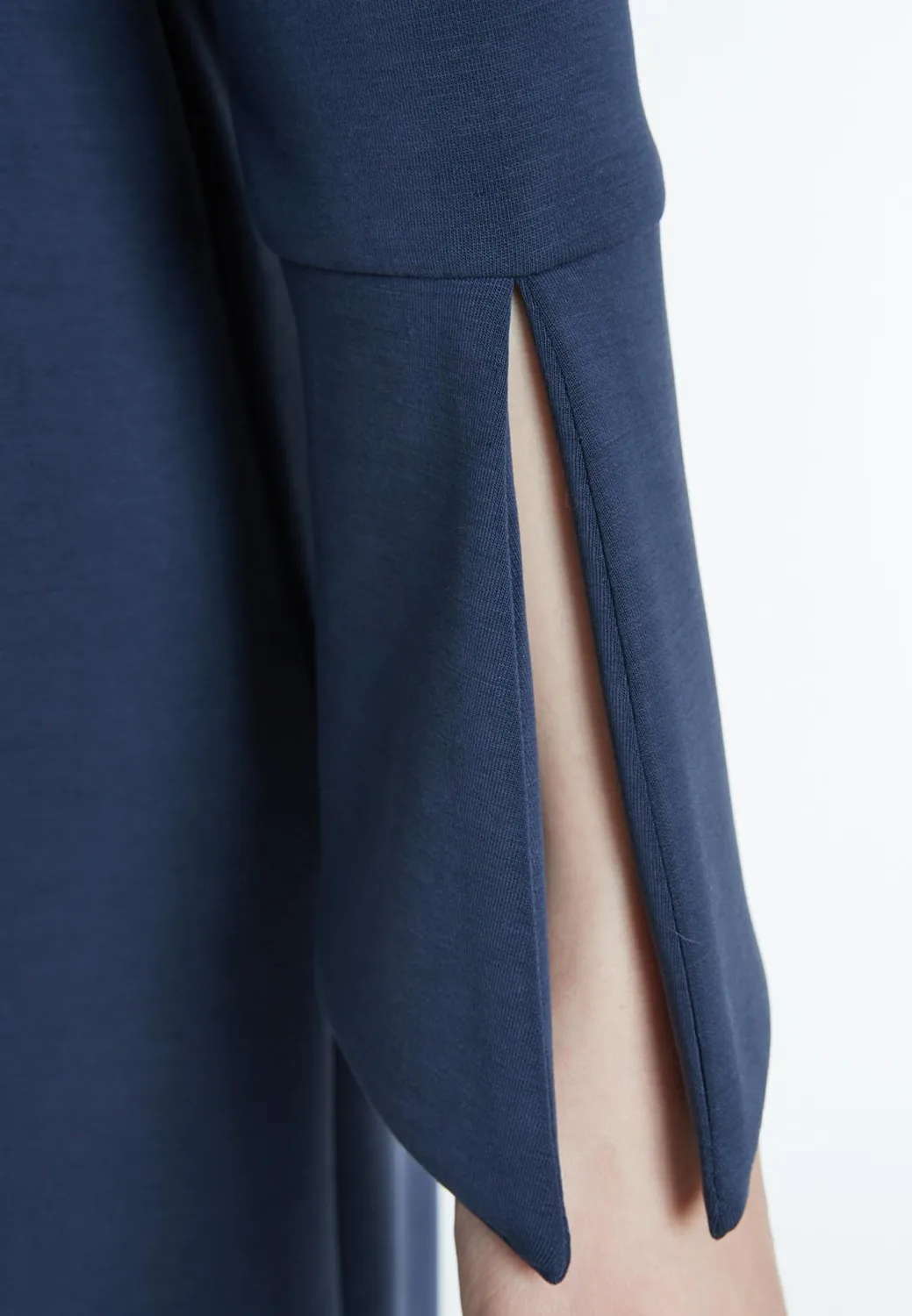 Ana Alcazar Sebori abito blu linea A ufficio