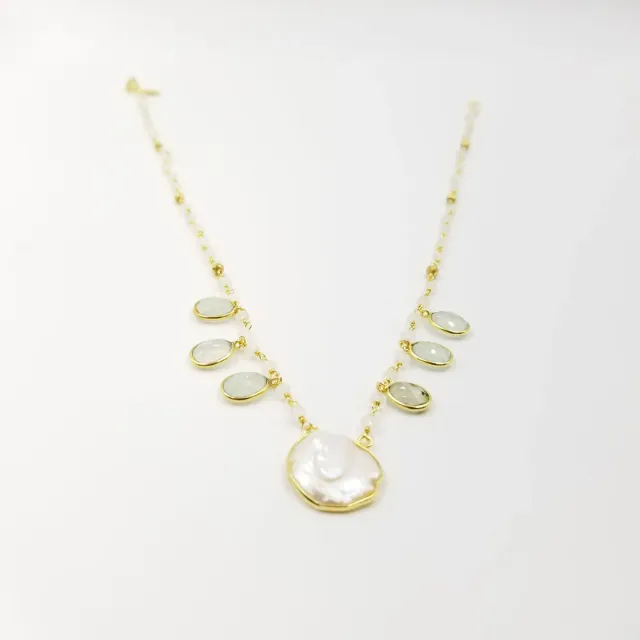 Our Dve Stark Pearl Choker collana perle placcata oro