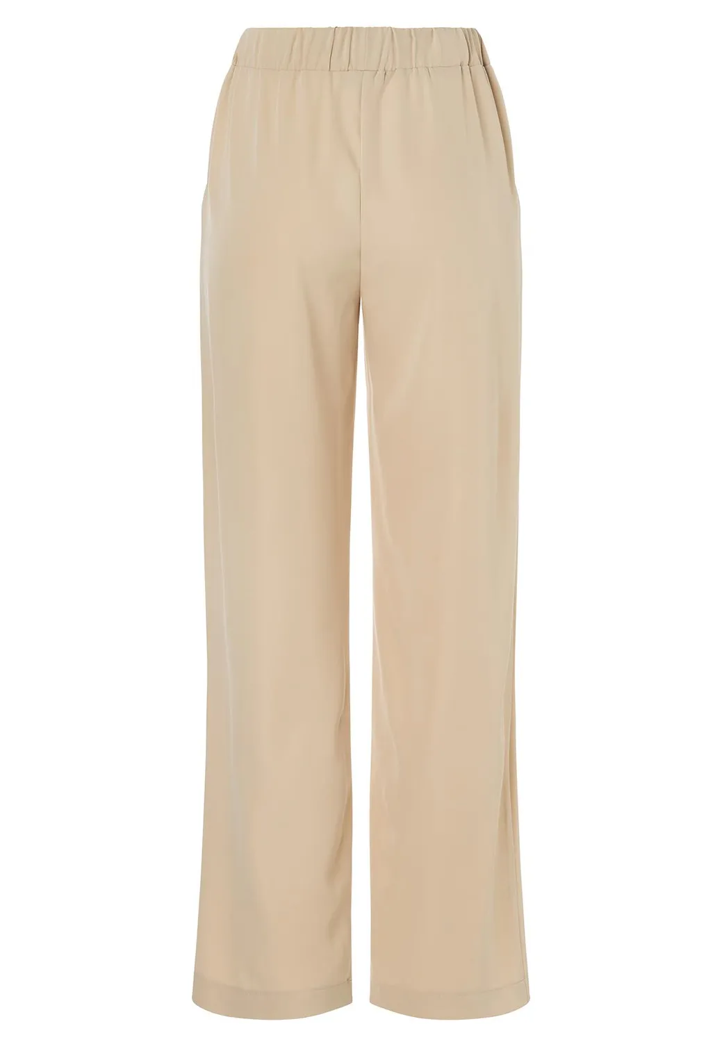 Ana Alcazar Ramira pantaloni beige viscosa vita elastica