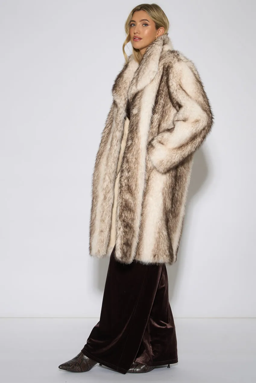 Gini London cappotto pelliccia multicolor longline