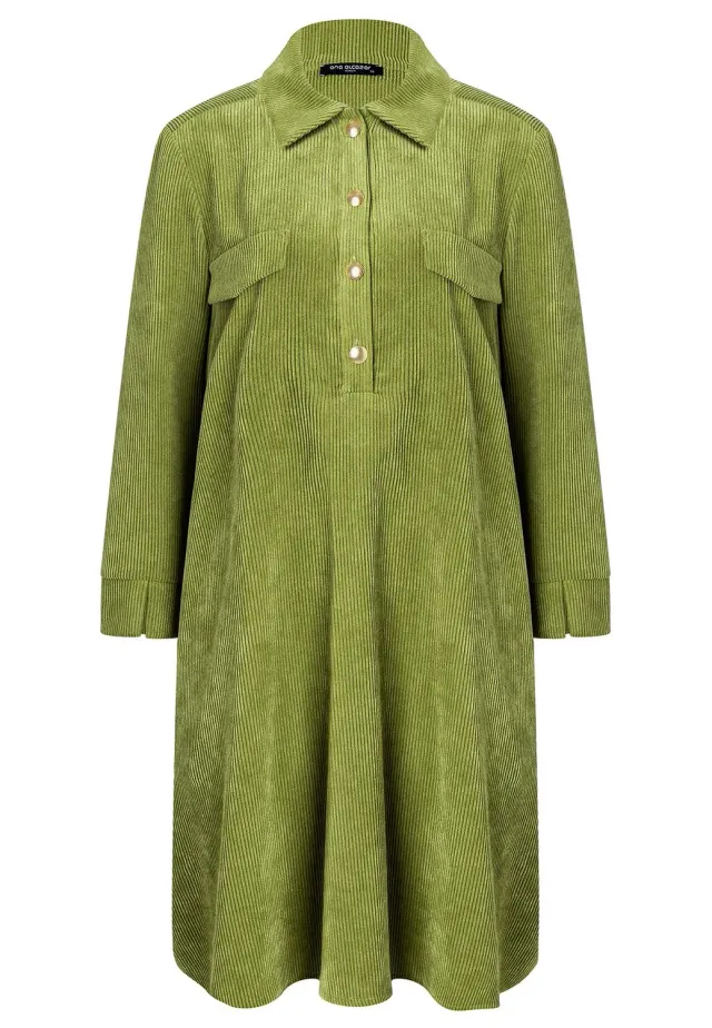 Ana Alcazar Sastya abito chemisier velluto verde